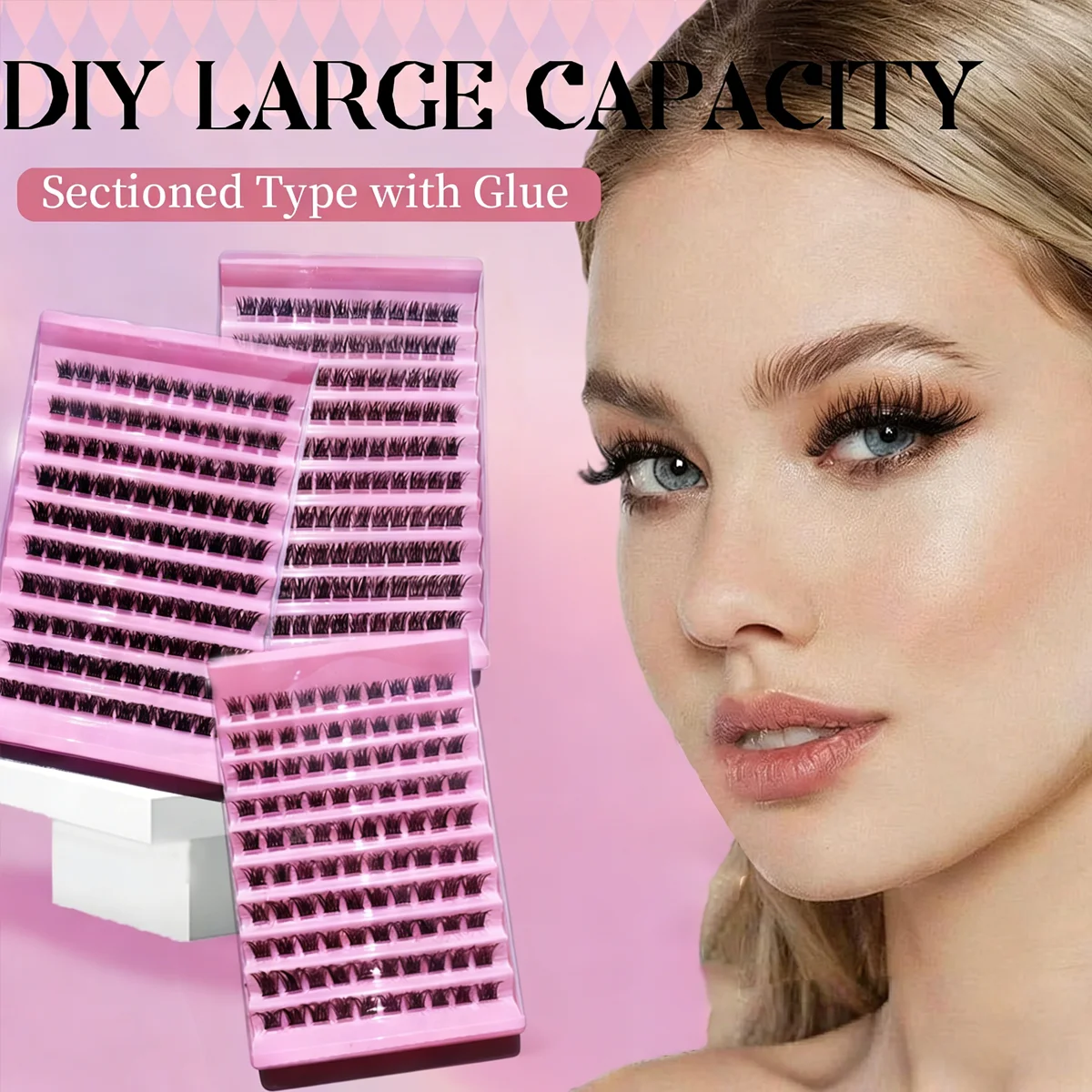 

10Rows Cluster Lashes Natural Eyelash Extension Volume Individual Lashes Mixed Tray Lashes Cluster Naturaly DIY Eyelashes