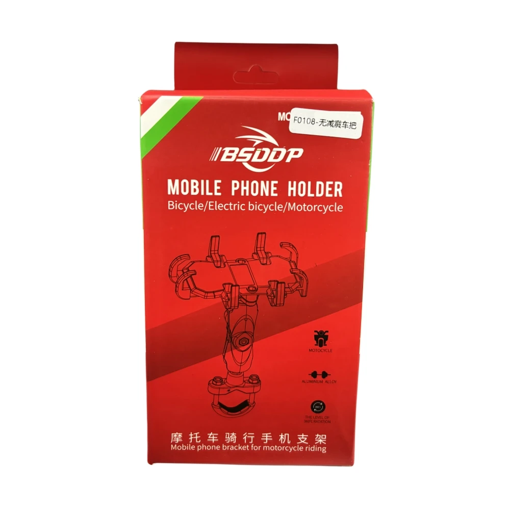 Supporto per telefono da moto vista a 360 ° Clip per staffa GPS antiurto accessori per bici da bicicletta per Scooter da equitazione per 4-6.7 nel telefono cellulare