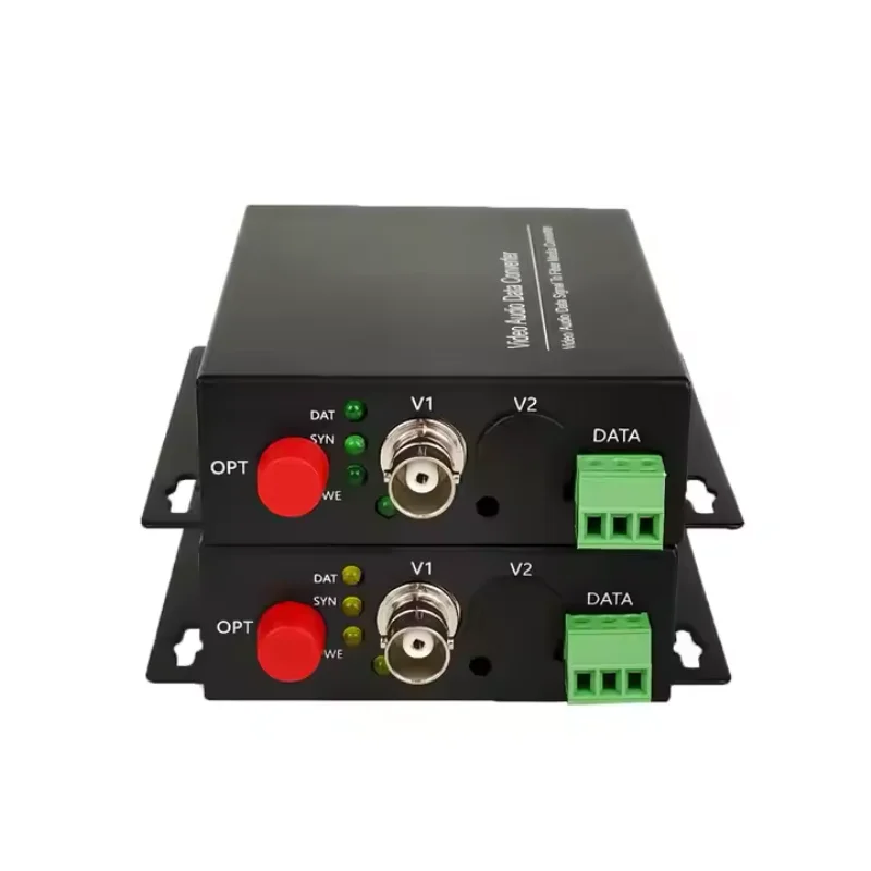 

1 channel analog video with bidirectional reverse 485 data to fiber optic converter for analog CVBS camera DC12V FC SM 0-20KM