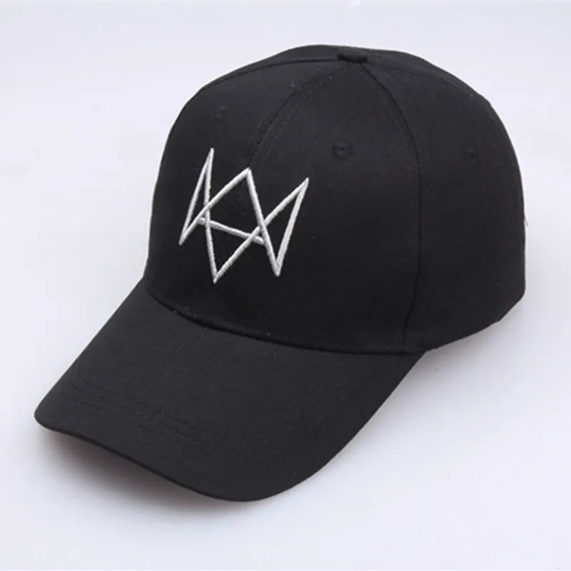 Game Watch Dogs Baseball Cap Cosplay 3D Bone Embroidery Adjustable Cotton Sun Hat Unisex Outdoor Sports Costume Prop Accessories