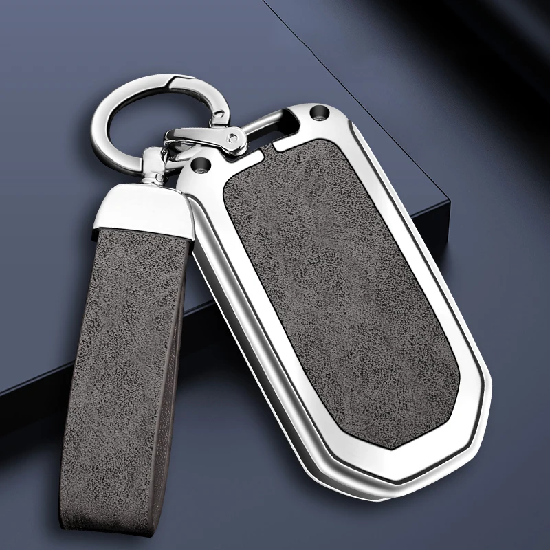 

Zinc Alloy Leather Car Key Case Cover For Honda Civic Accord HRV CRV XRV CR-V Crider Fit Odyssey Pilot Jade Keychain Accessories