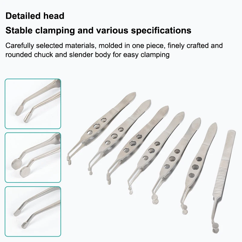 Stainless Steel Eyelid Tweezers Meibomian Gland Expression Forceps Eyelash Beauty Makeup Tool view 6