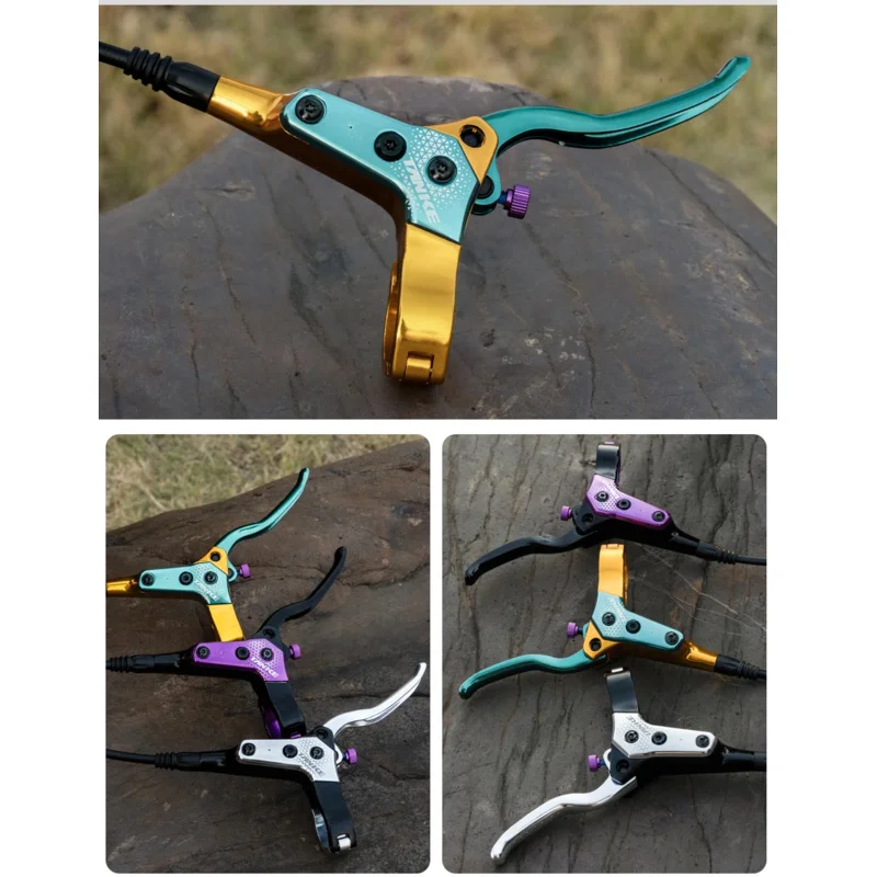 

TANKE MTB Hydraulic Disc Brake Set 4 Piston Front Rear 850/1700mm Resin Pads Ultralight Mountain Bike