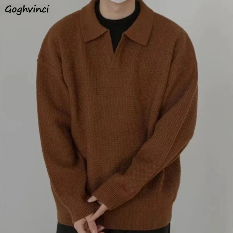 

Мужские свитера-пуловеры: Новинка, универсальные, свободные, осенне-зимние, вязаные, винтажные, в японском стиле, повседневные, для стильных образов