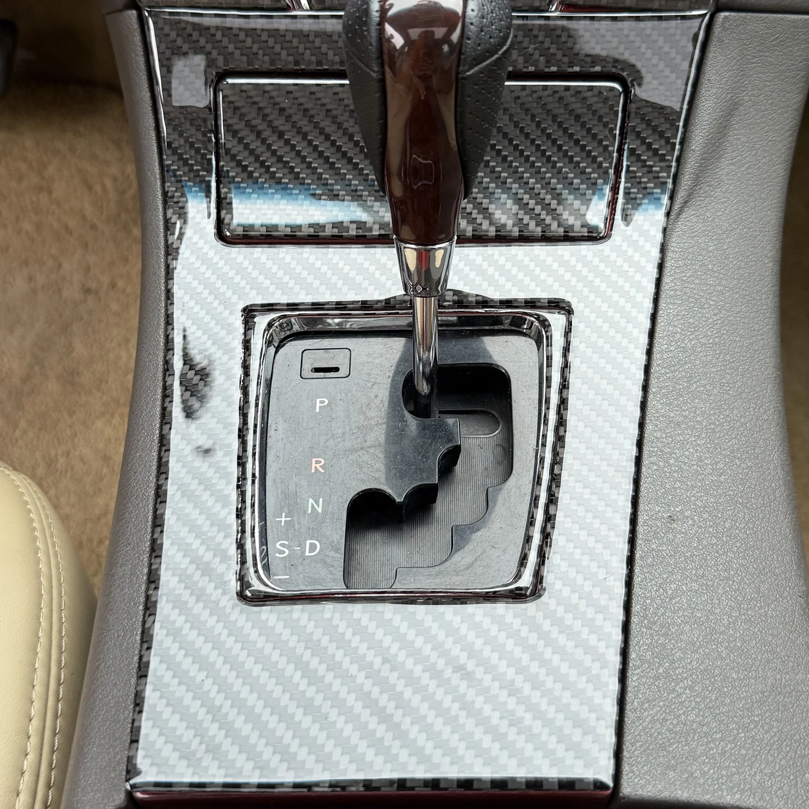 For Lexus ES350 ES240 XV40 2006 2007 2008 2009 2010 2011 2012 Real Carbon Fiber 3-Piece Center Console Trim Set