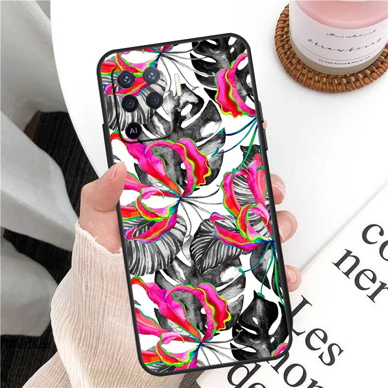 트로피컬 알로하 히비스커스 패턴 케이스 (오포 A98 A58 A78 A18 A38 A60 A80 A40 A77 A57 A17 A74 A54 A94 A96 A76 A16 A15 A5 Pro 용)