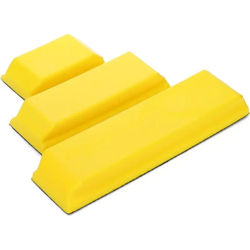 

Rectangle Hand Sanding Block Kit 3 Pack Auto Paint Prep Sand Woodworking For Woodworking, Furniture And Crafts Polishing-[A22I S