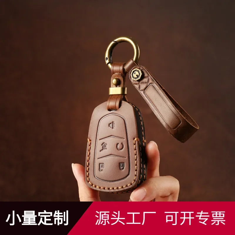 for Cadillac CT4 CT5 CT6 XT4 XT5 XT6 ATXL Car Key Cover Genuine Leather High End Protection Bag