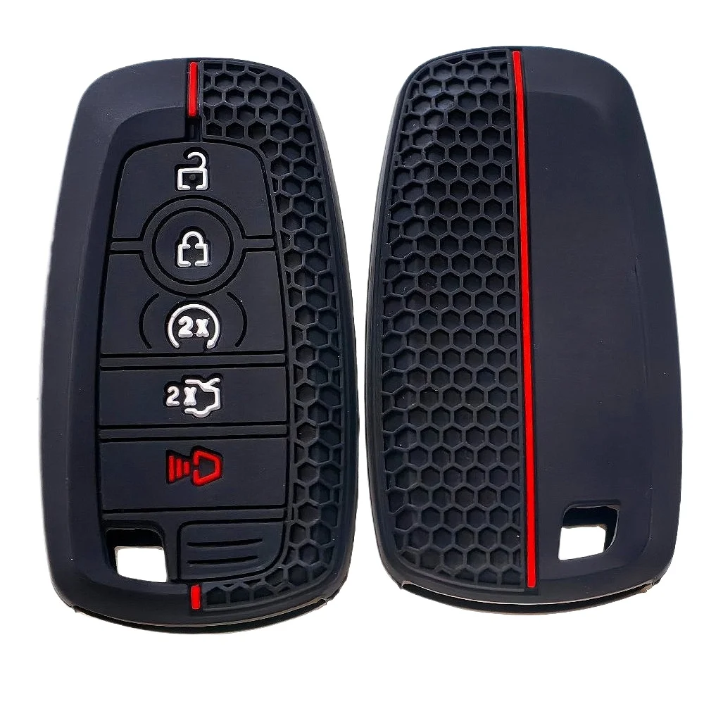 

Силиконовый чехол для автомобильного дистанционного ключа для Ford Fusion Mustang Kuga Ecosport Explorer F-150 F-250 F-350 F-450 F-550 Raptor F150 Fob