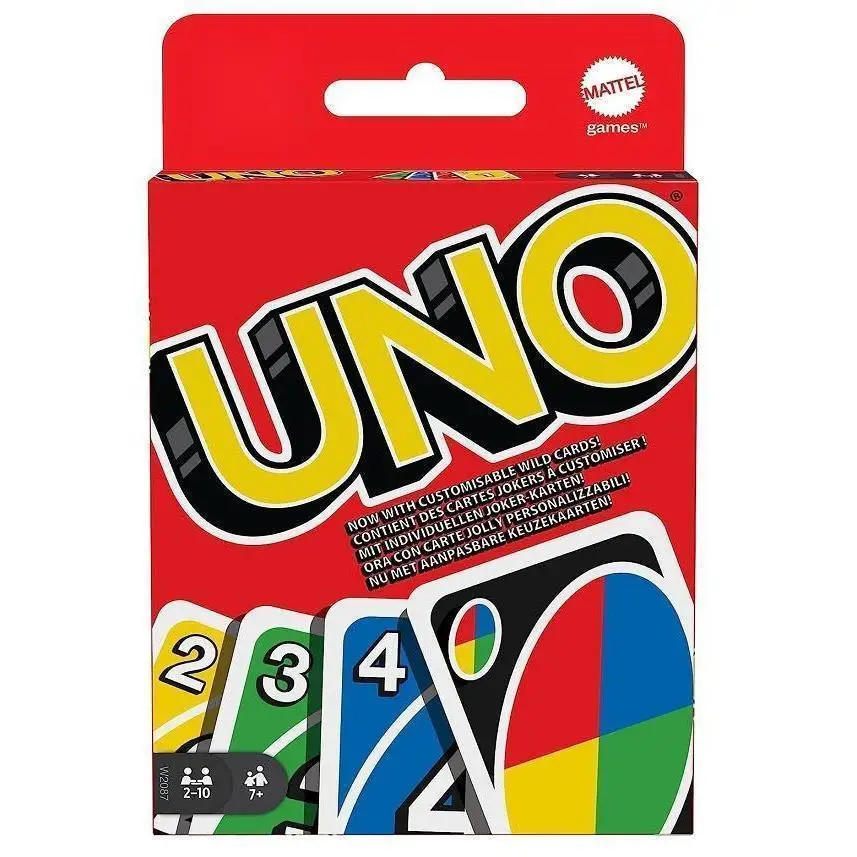 

UNO Solitaire Classic Mattel Standard Edition Family Party Super Fun Hot Desktop Puzzle Game Multiplayer Playing Cards Wholesale