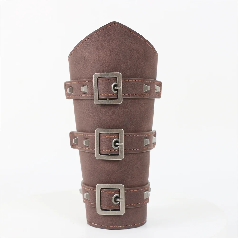 Middeleeuwse mannen cosplay armwarmers Lace-up Vintage piraat ridder handschoen polsband bracer verstelbare accessoires