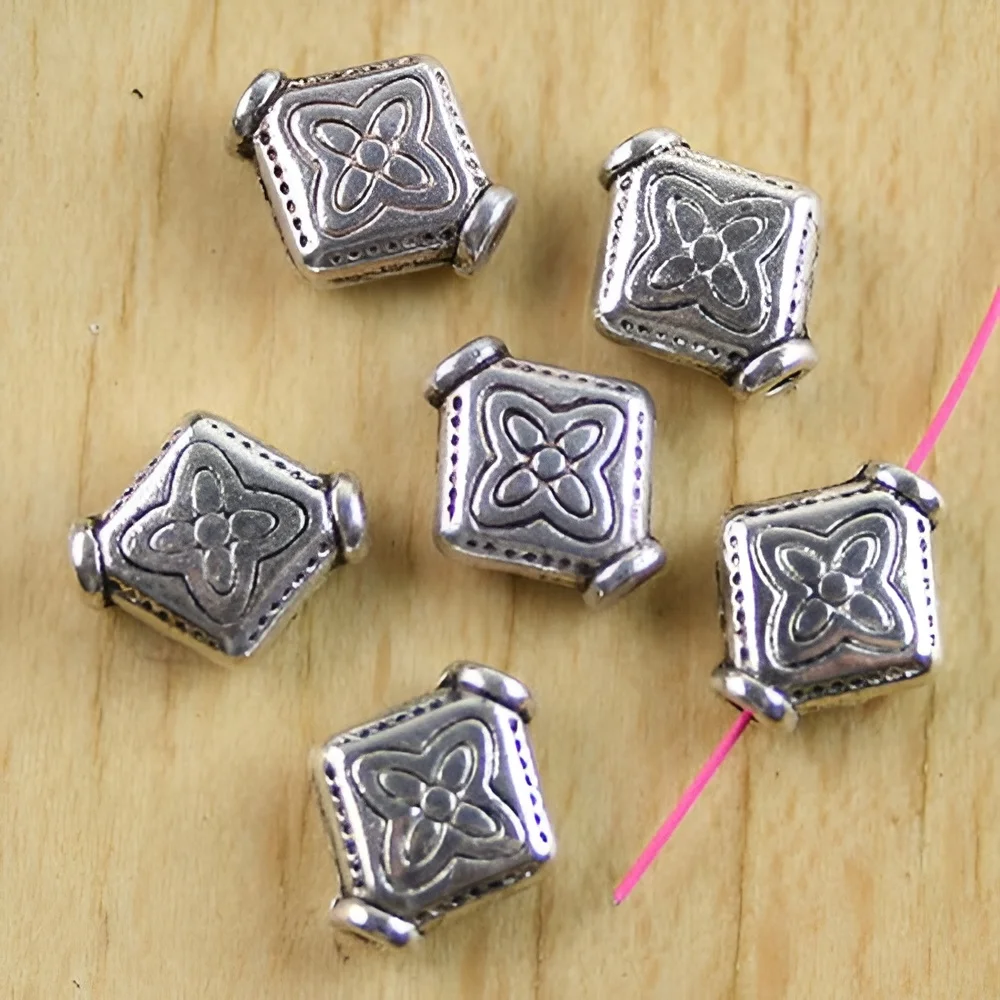 30pcs 10 x5mm,hole:1.1mm 2sided rhombic spacer beads H0153