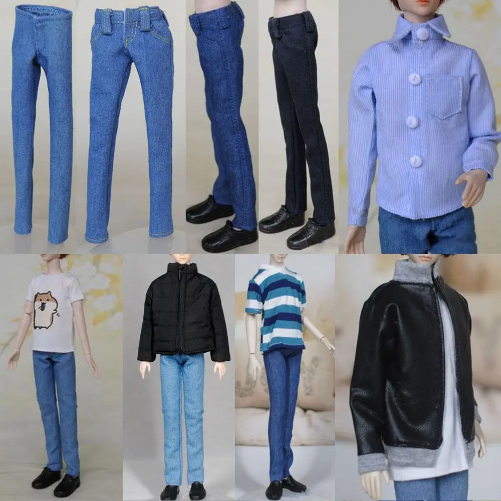 Multi-styles Casual Wears 1/6 BJD Dolls Male  Jeans Clothes Shirts Accessories Leather Coats Dolls Trousers