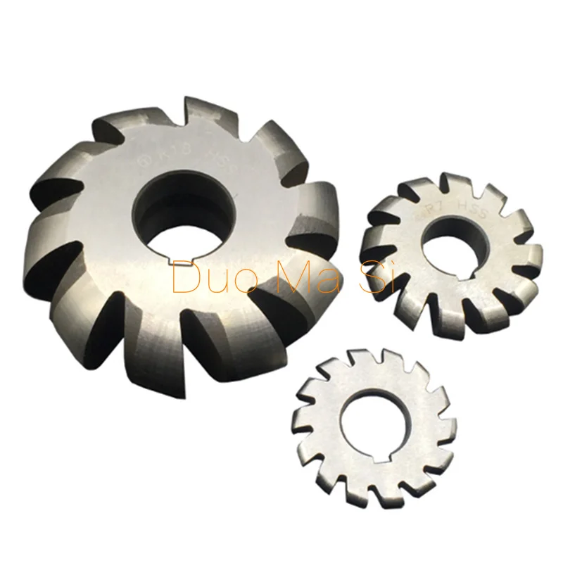 Convex semicircle milling cutter 45mm-80mm, convex milling cutter, high-speed steel internal and external R-type milling cutter