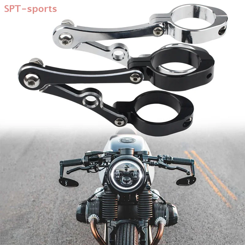 Support de phare de moto, pince de montage 39mm-41mm, Tube de fourche CNC, support de projecteur pour Harley Cafe Racer Chopper Bobber universel