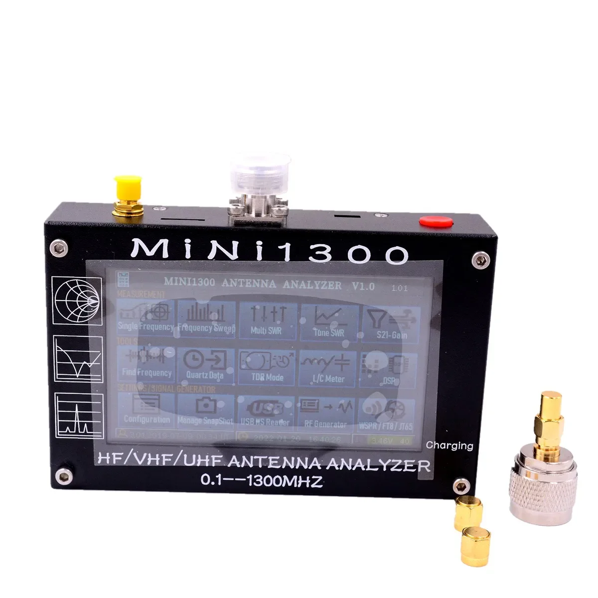 MINI1300 Antenna Analyzer 0.1-1300MHz HF VHF UHF All Bands 4.3