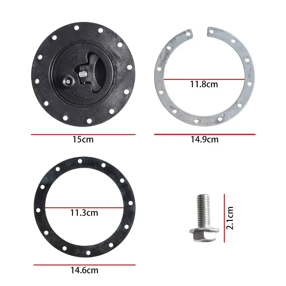 Universal Inner Tank Covers Fuel Cell Gas Tank Filler Cap With Nut Gasket Aluminum Fuel Tank Cover Modification Car Accessories