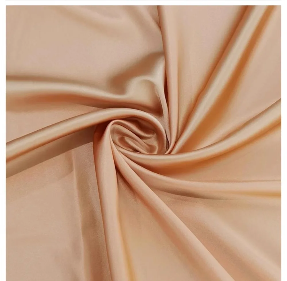 Pure Silk Stretch Satin Fabric 19momme Width 55