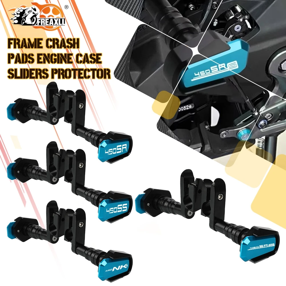 FOR CFMOTO 450 SR 450SRS 450 SS 450 450 NK 2025-2022 CNC Engine Protection Cover Falling Protector Guard Frame Sliders Crash Pad