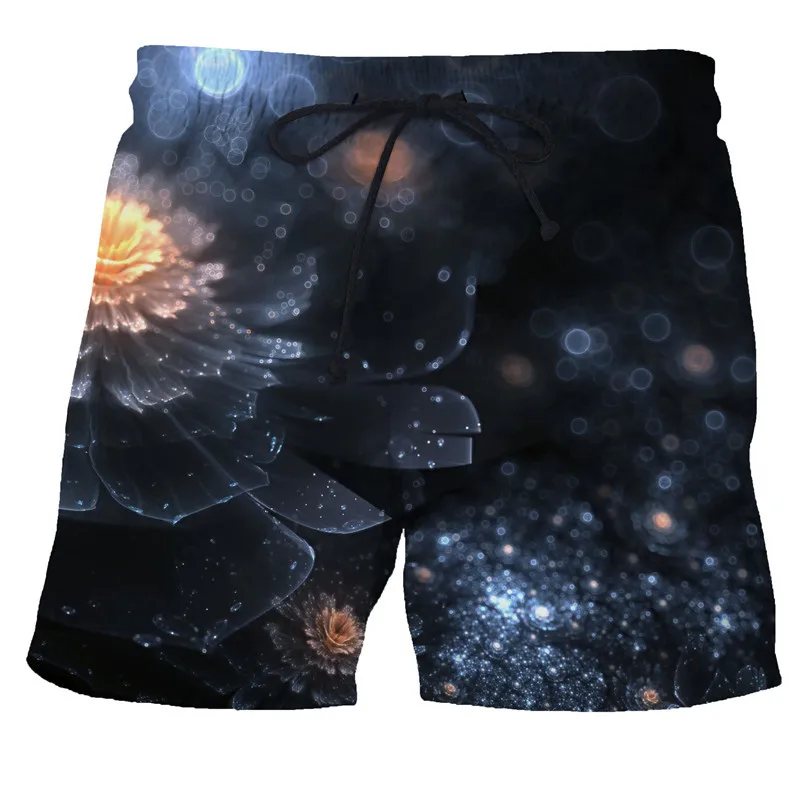 Homens e Mulheres 3D Flower Print Carga Shorts, Roupa Casual, Calças Streetwear, Moda, Verão, Novo, Plus Size, S-7XL