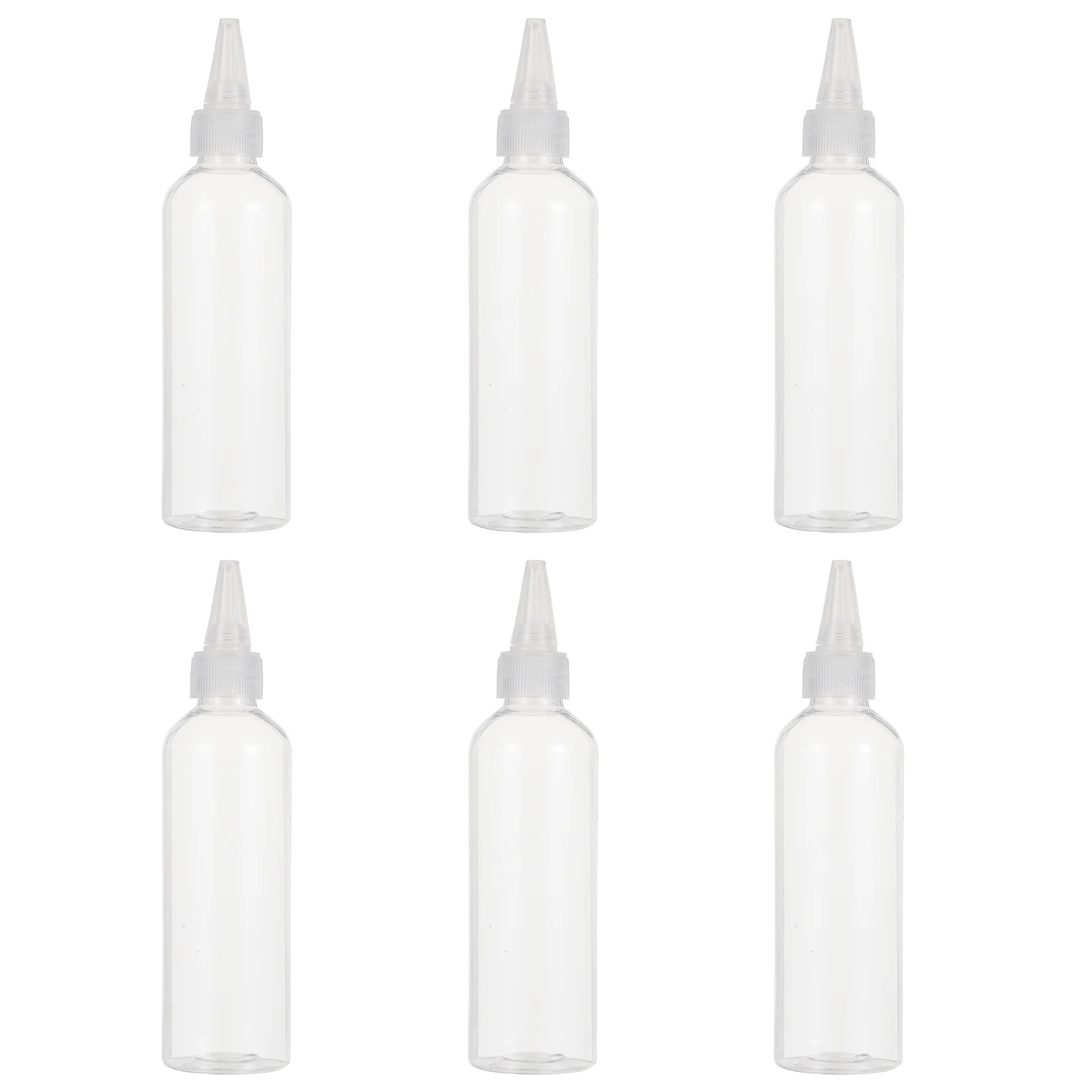 20 Stuks Lege Knijpflessen 120Ml Plastic Puntige Mond Vloeistof Dispenser Voor Cosmetica Pigment Olie Opslag Fles Transparant