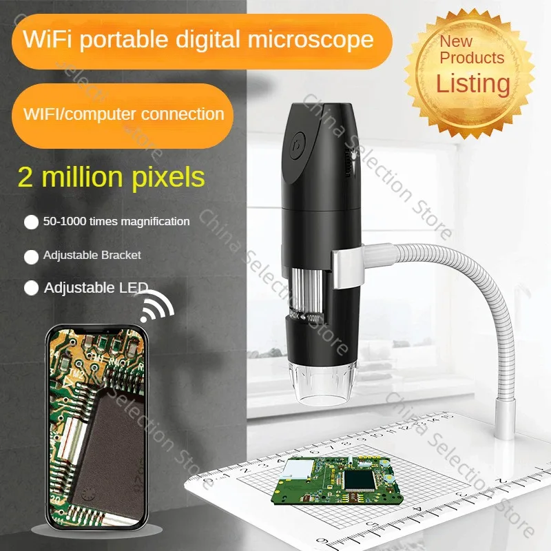 WiFi Portable Microscope 1080P High Definition Wireless Digital Microscope 1000x Stereo Electron Microscope