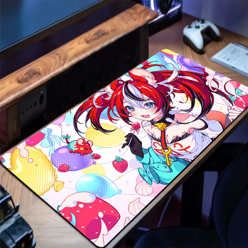 

Mouse Pad H-hololive Hakos Baelz Cute HD Desk Pad Functional Extended Gaming Keyboard Mats Gamer Anime Mousepad Table Pad