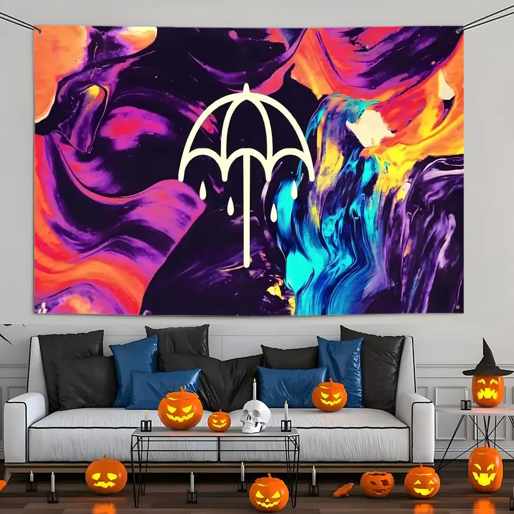 BMTH B-Bring Me The H-Horizons Flags Wall Hanging Tapestry Outdoor Decorative flag Background Blanket