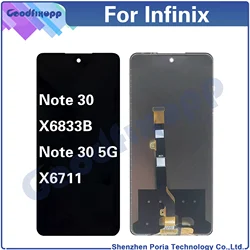 For Infinix Note 30 5G X6711 X6833 X6833B LCD Display Touch Screen Digitizer Assembly Repair Parts Replacement