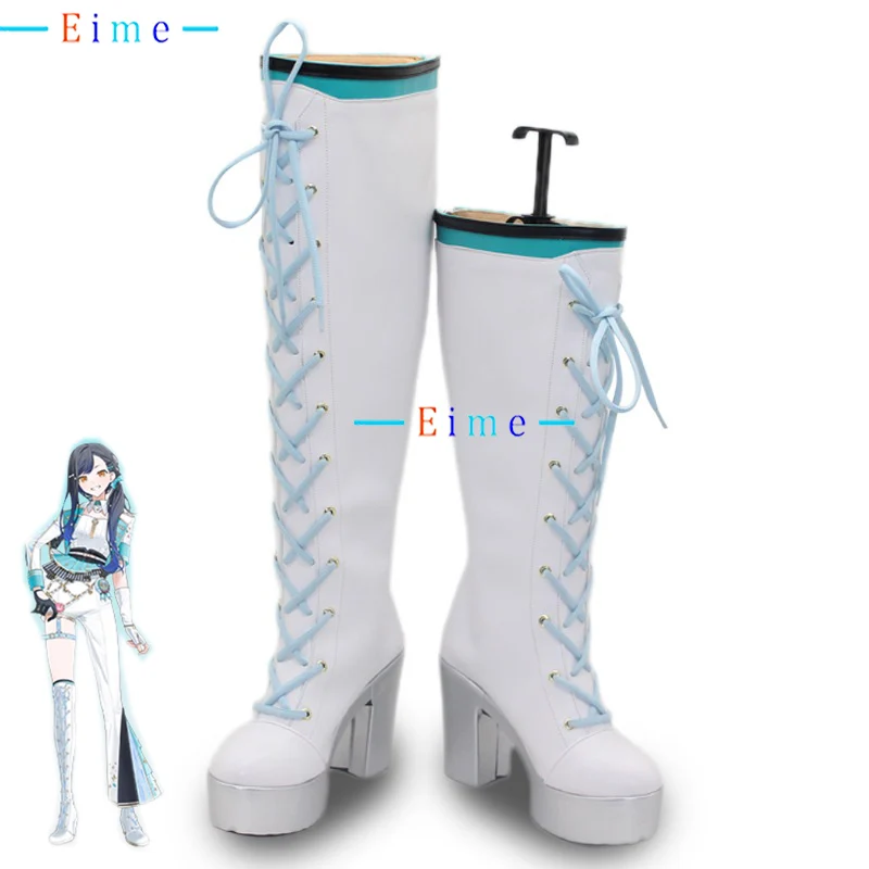 

Game PJSK Shiraishi An Cosplay Shoes Halloween Carnival Boots Cosplay Props PU Leather Shoes Custom Made