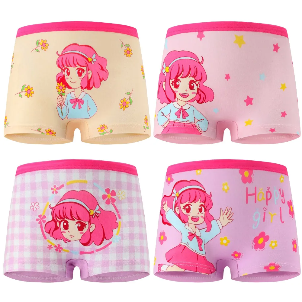 4/8/12 Pcs Kinder Mädchen Höschen Sets Baumwolle Niedlichen Cartoon Prinzessin Einhorn Druck Kind Unterwäsche für Mädchen Kind boxer Atmungsaktiv
