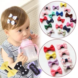 10Pcs Baby Girl's Barrettes Bow Ribbon Hair Bow Clips Print Flower Hair Clip Hairpins Kids Hair Butterfly Decor Accessories