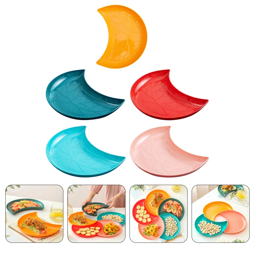 

5 Pcs Snack Candy Plate Storage Tray Fruit Display Food Service Dried Multi-purpose