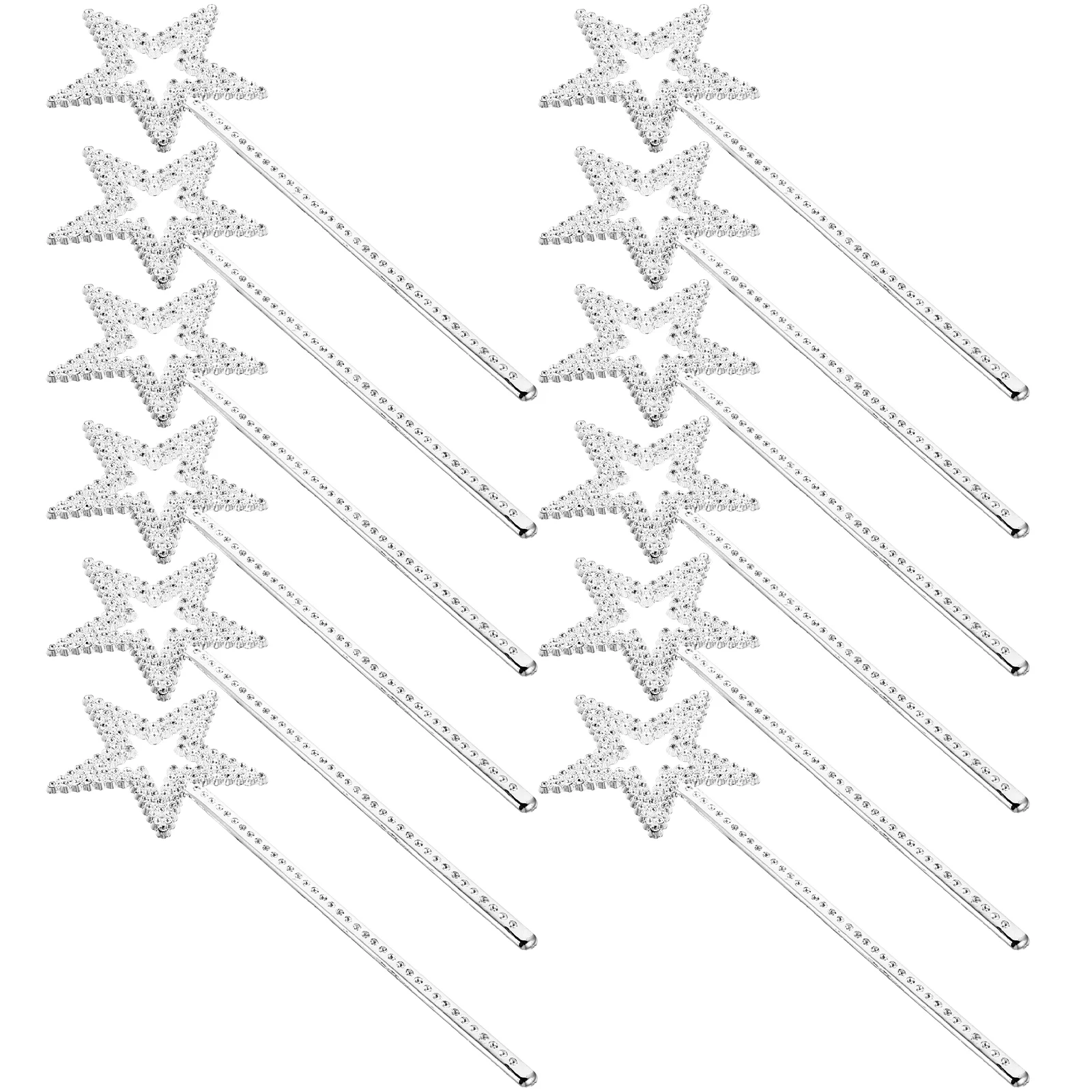 子供のための妖精の天使の星型の杖、女の子のためのハロウィーンの衣装、クリスマス、12個