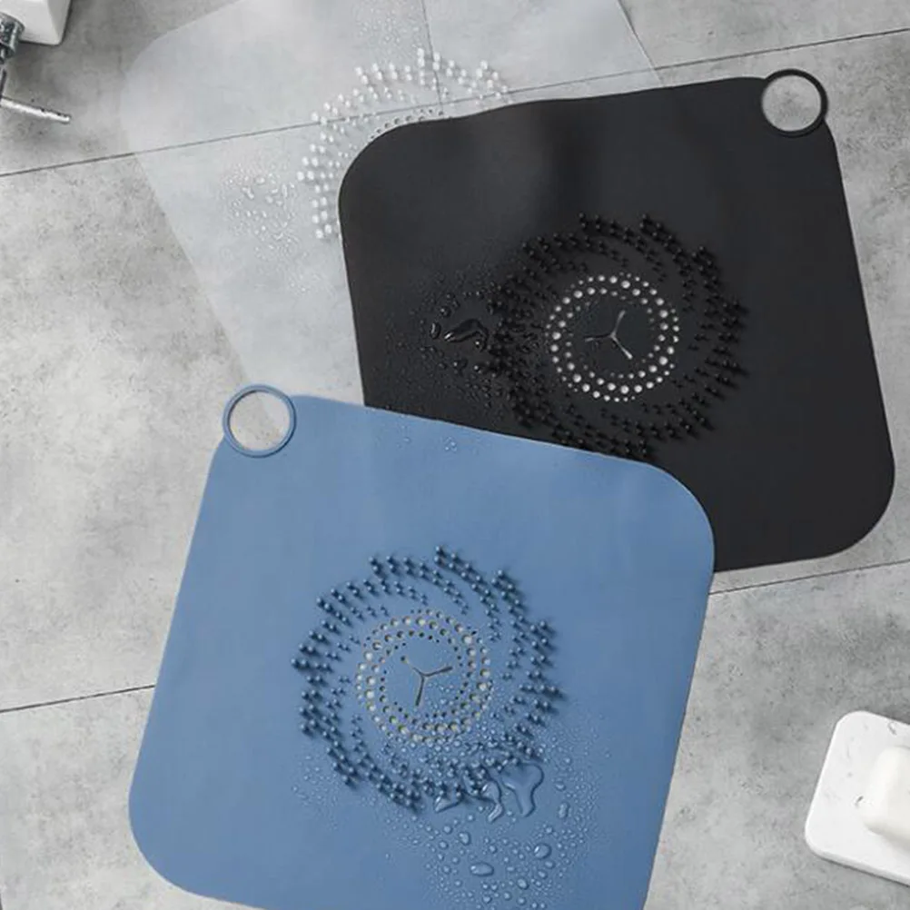 

Anti-blocking Floor Drain Mat Bathroom Accessories Ground Leakage Cover Filter Blue Silicone Soft Wear-resistant Dirt-resistant