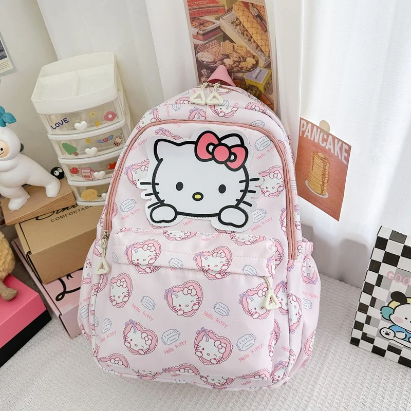 

Sanrio Backpack Anime Kuromi Hello Kitty Pochacco Cinnamoroll Melody Student Schoolbag Large Capacity Children Bag Gifts