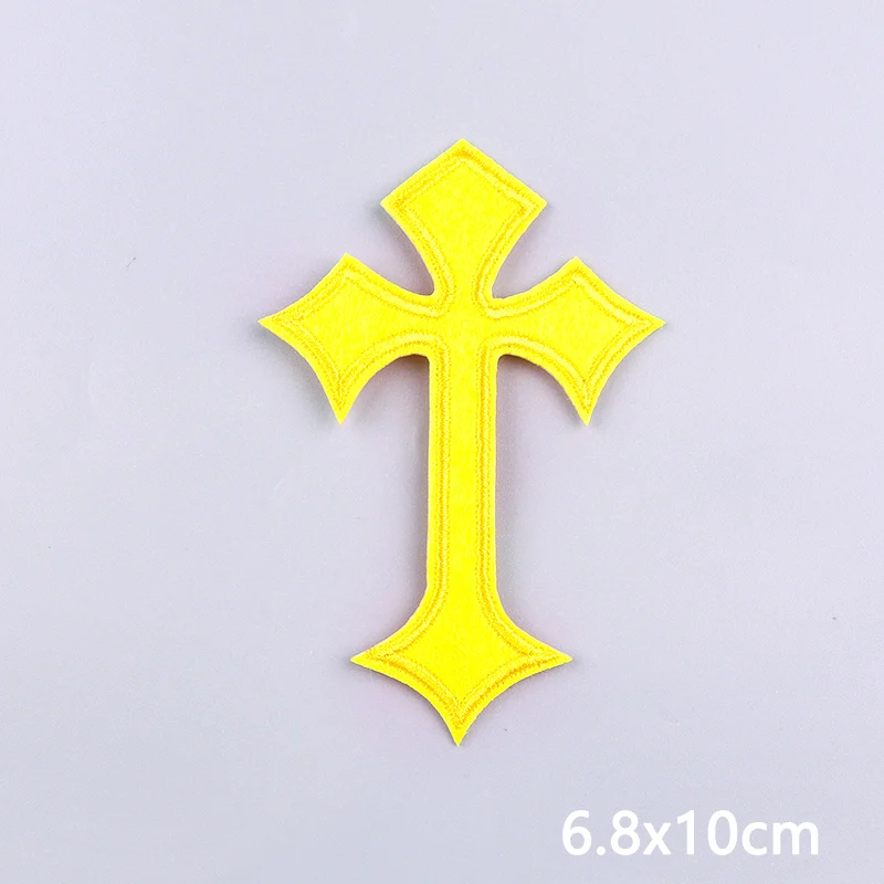 Jesus-Kreuz-Stickerei-Aufnäher für Kleidung, Gold-Silber-Kreuz-Aufnäher zum Aufbügeln für Kleidung, Persönlichkeits-Applikationen, Basteldekoration – Detail 13