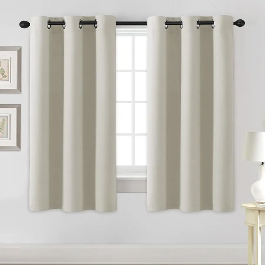 

H. ERSAILTEX Blackout Curtains for Bedroom Thermal Insulated Room Darkening Li ing Room Curtains 63 Inch Long Grommet Pri acy Pr