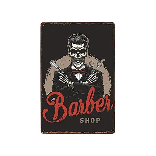 

Patisaner European Style Barbershop Wall tin Sign Men Barber Tools Metal Plate Poster Plaque Retro Iron Painting 20x30cm