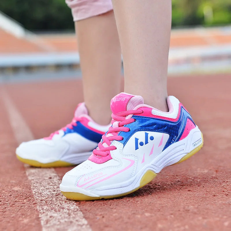 Light Weight Table Tennis Sneakers for Boys and Girls, Kids Badminton Shoes, Comfortable Volleyball Shoes