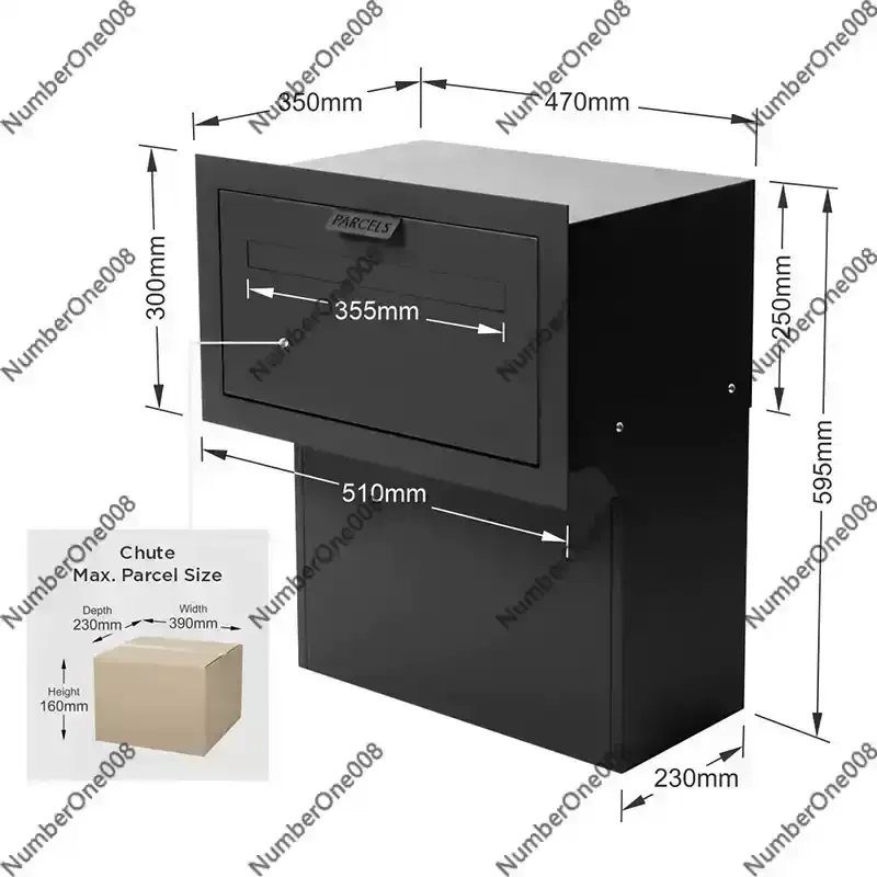 Boîte à colis antivol pour la maison, boîte aux lettres de récupération autonome pour colis et documents, casier de réception de colis extérieur pour le bureau