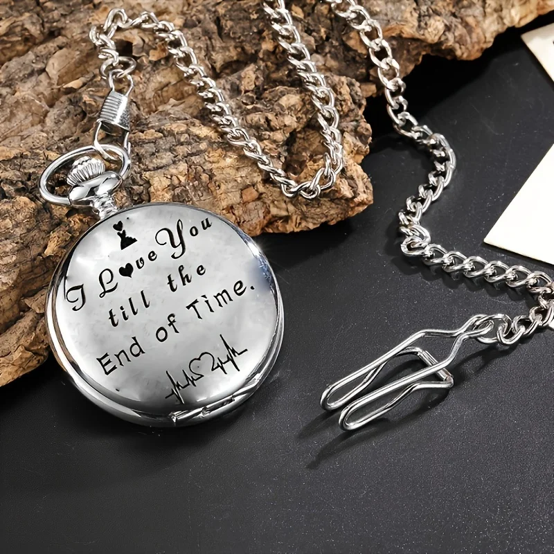 Кварцевые карманные Ретро-часы I Love You Till Of Time-идеальный подарок на День святого Валентина для мужчин и женщин-подвески в романтическом стиле