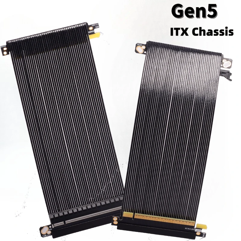 

Кабель Riser Ultra PCIe 5.0 X16 [RTX5090 RTX5080 RTX4090] Экранированный Extreme 16x Double Reverse Gaming ITX Server PCI Express Gen5