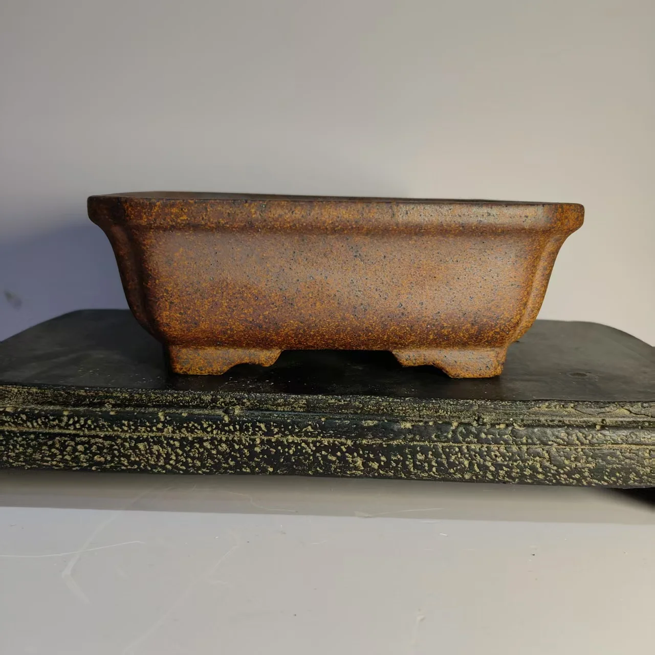 

Classic Rectangle Shaped Unglazed Yixing Bonsai Pot High-temp. Style