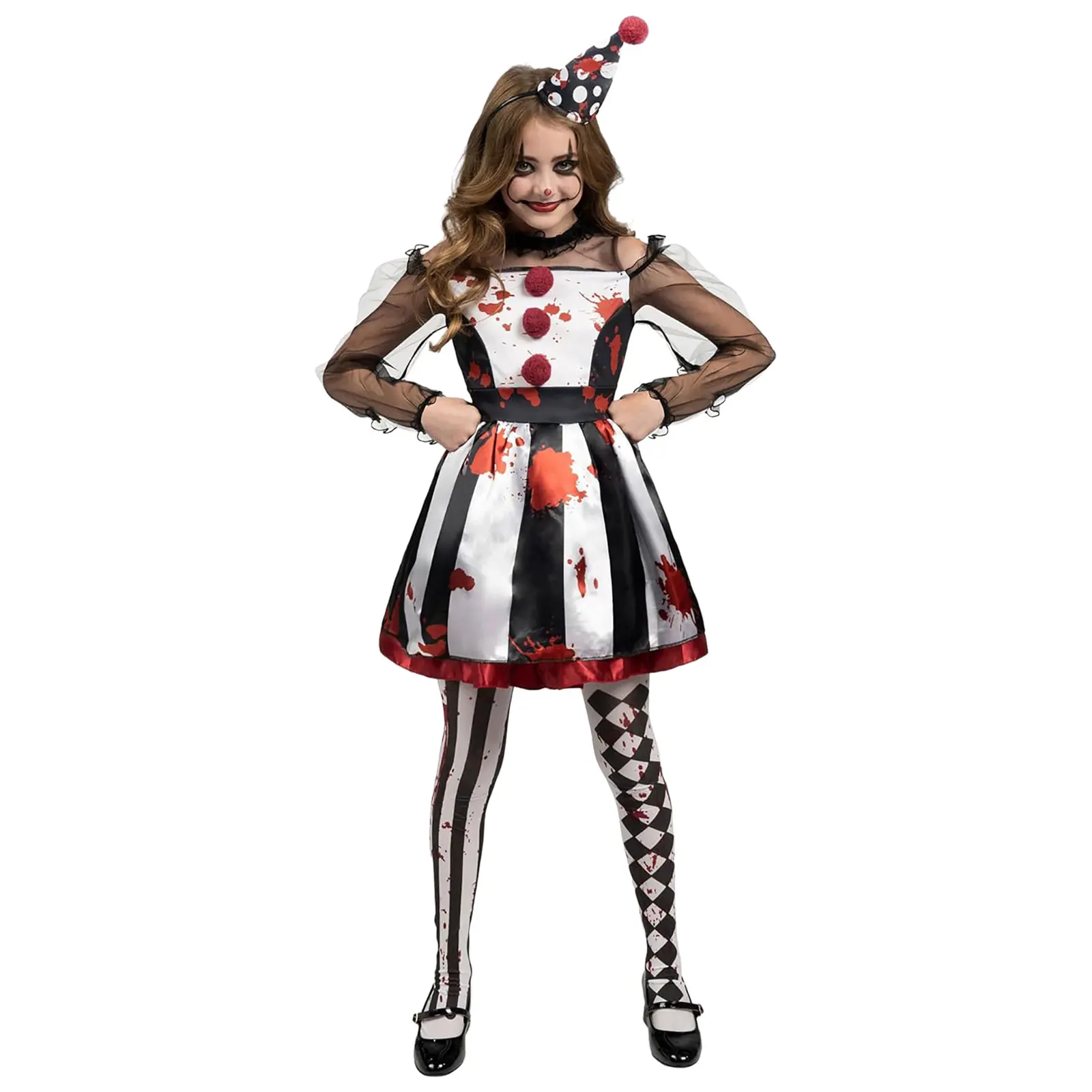 

Child Clothes Girl Halloween Children's Costume Clown Costume Circus Party Funny Dress Girl Dress Little Girls Trendy Dresses