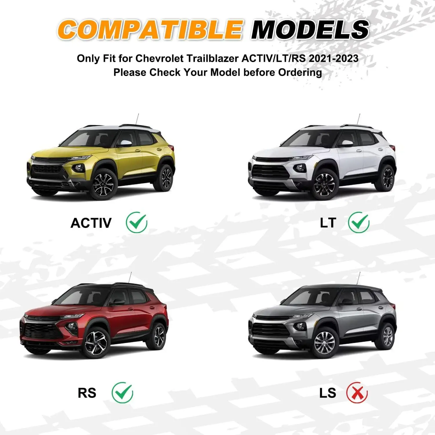 Barre trasversali adatte per Chevrolet Chevy Trailblazer 2021-2024 Barre trasversali per portapacchi per auto