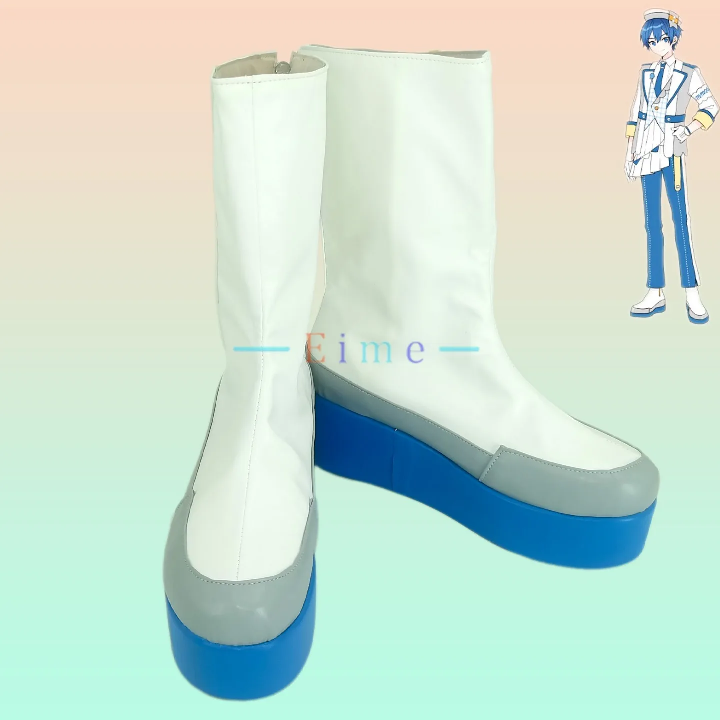 Kaitoo Cosplay Schuhe Halloween Karneval Stiefel Anime Zubehör Spiel PJSK Cosplay Requisiten PU Leder Schuhe Nach Maß