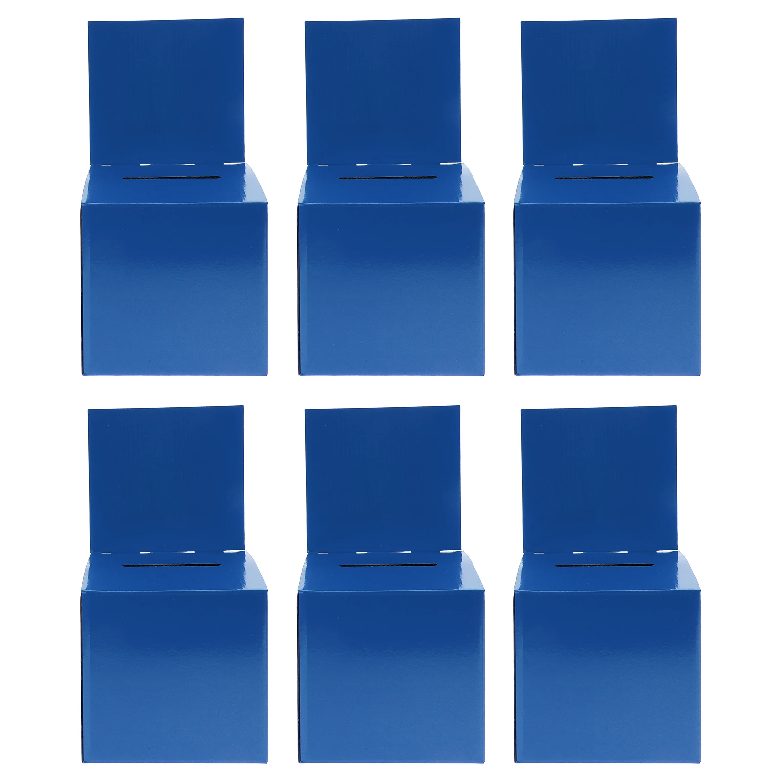 

6pcs Ballot Box Red Foldable Paper Boxes for Raffle Tickets Wedding Card Holder Envelope Storage Gifts Donation Opinion Boxes