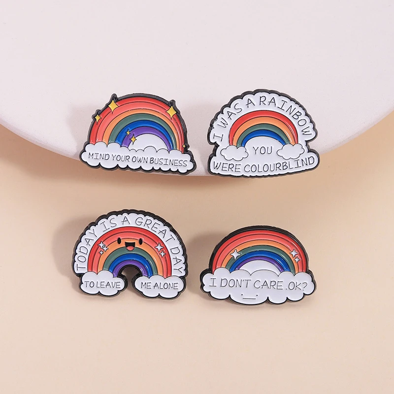 أنت آمن معي المينا دبابيس LGBTQ قوس قزح فخر دبابيس معدنية التلبيب شارات مجوهرات هدية للأصدقاء المثليين مثليه