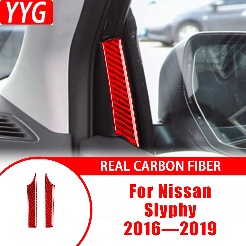 

Carbon Fiber Inner A-pillar Door Post Panel Decoration Car Interior Accessories Sticker Modification For Nissan Slyphy 2016—2019